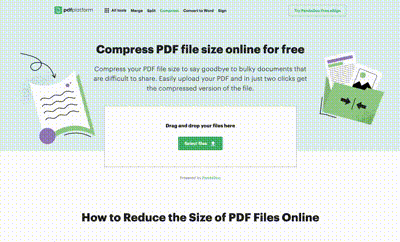 compressing pdf file online