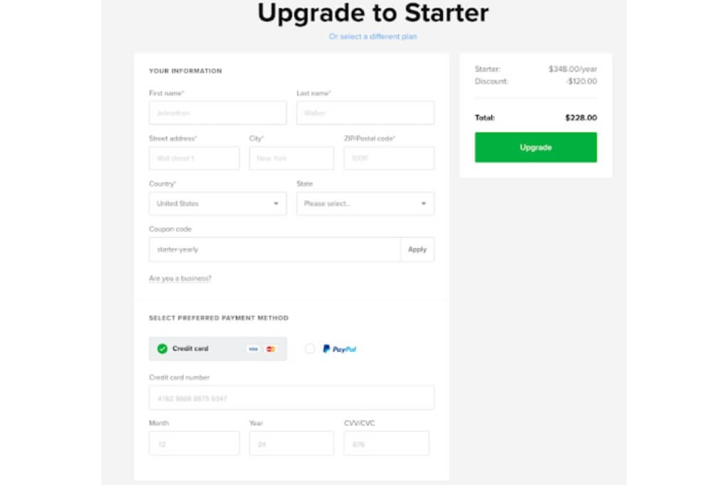 helium 10 checkout form