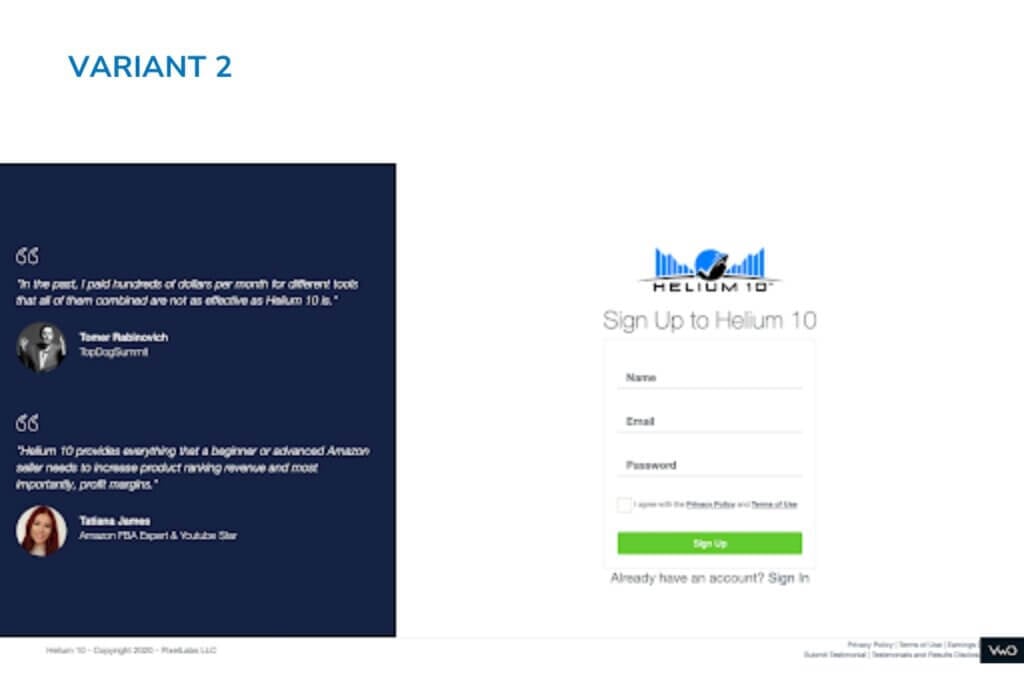 helium 10 user registration variant 2