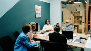 people participating in an annual planning meeting.