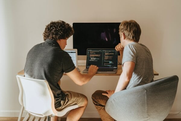 two people working on rapid validation