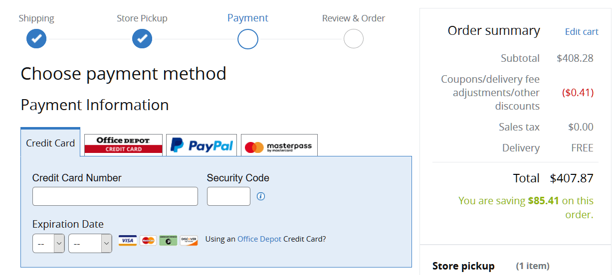 checkout process example