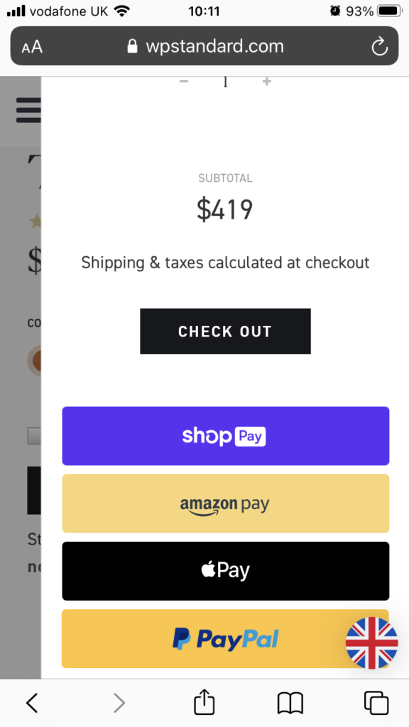 Whipping Post mobile checkout