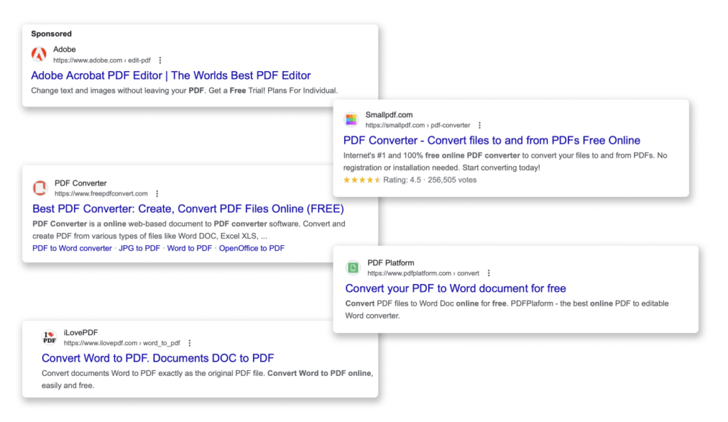 online pdf conversion options