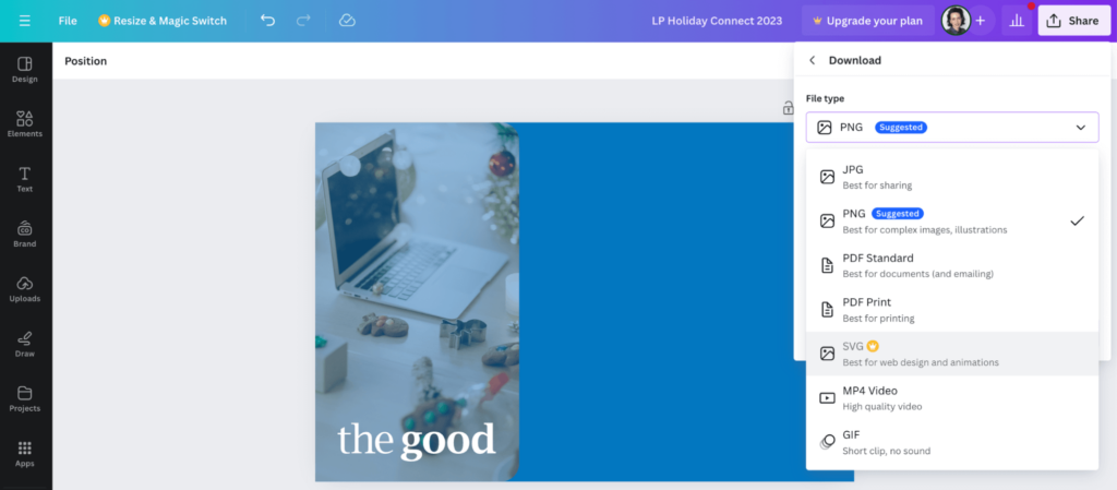 available options for canva users product strategy