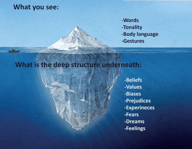 image showing the iceberg principal